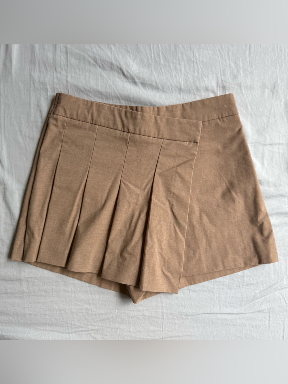 Zara Pleated Khaki Brown Skort